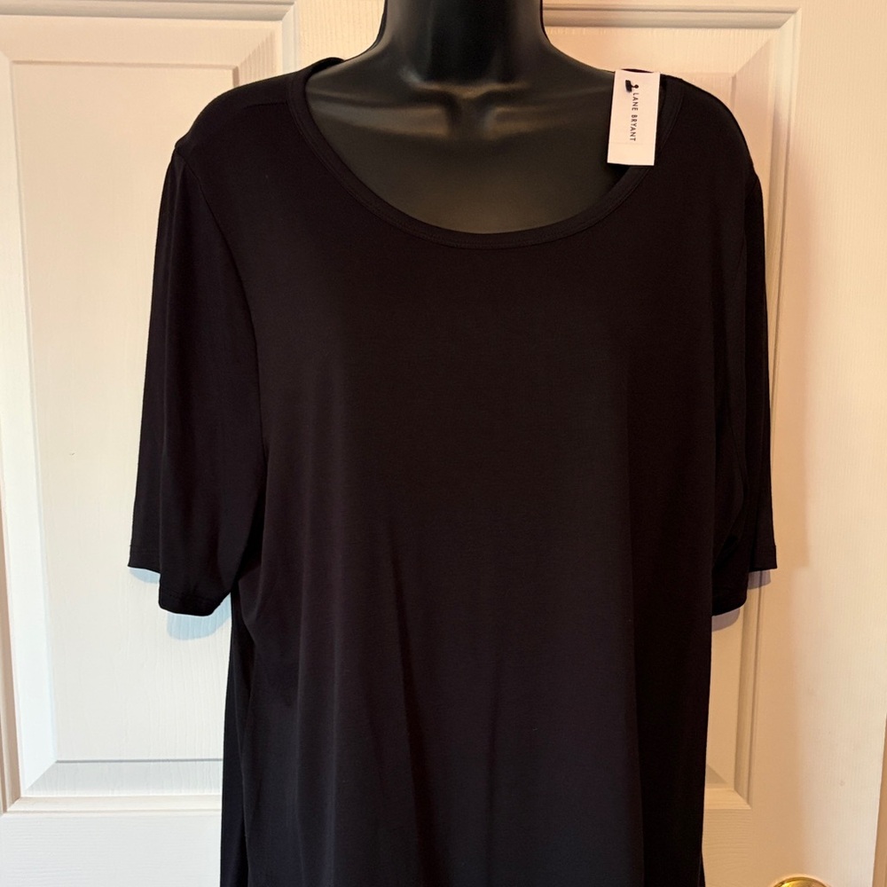 Lane Bryant NWT black short sleeve dressy blouse or top size 14/16